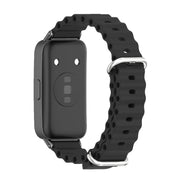 For Huawei Band 8 / 9 / 10 Mijobs Marine Silicone Breathable Watch Band(Black)