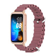 For Huawei Band 8 Mijobs Marine Silicone Breathable Watch Band(Wine Red+Rose Gold) - Watch Bands by MIJOBS | Online Shopping South Africa | PMC TechLife