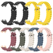 For Huawei Band 8 / 9 / 10 Mijobs Marine Silicone Breathable Watch Band(Black)