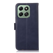 For Honor X6b Crazy Horse Top Layer Cowhide Leather Phone Case(Blue)