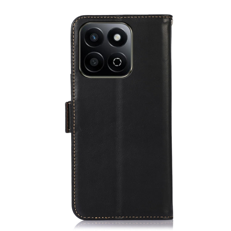 For Honor Play 60 Plus / 200 Smart Crazy Horse Top Layer Cowhide Leather Phone Case(Black)