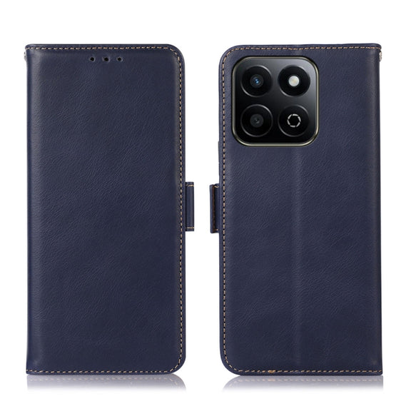 For Honor Play 60 Plus / 200 Smart Crazy Horse Top Layer Cowhide Leather Phone Case(Blue)