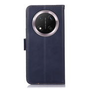 For Honor X9c 5G Global Crazy Horse Top Layer Cowhide Leather Phone Case(Blue)