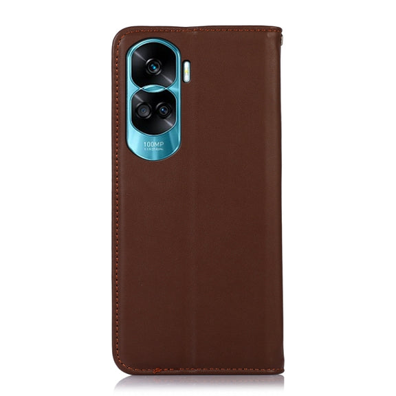 For Honor 90 Lite 5G / X50i KHAZNEH Nappa Top Layer Cowhide Leather Phone Case(Brown)