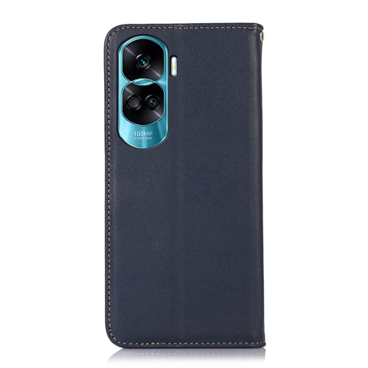 For Honor 90 Lite 5G / X50i KHAZNEH Nappa Top Layer Cowhide Leather Phone Case(Blue)