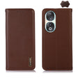 For Honor 90 KHAZNEH Nappa Top Layer Cowhide Leather Phone Case(Brown) - Honor Cases by PMC TechLife | Online Shopping South Africa | PMC TechLife | Buy Now Pay Later Mobicred