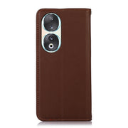For Honor 90 KHAZNEH Nappa Top Layer Cowhide Leather Phone Case(Brown)