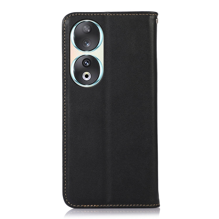 For Honor 90 KHAZNEH Nappa Top Layer Cowhide Leather Phone Case(Black)