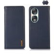 For Honor 90 KHAZNEH Nappa Top Layer Cowhide Leather Phone Case(Blue) - Honor Cases by PMC TechLife | Online Shopping South Africa | PMC TechLife | Buy Now Pay Later Mobicred