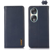For Honor 90 KHAZNEH Nappa Top Layer Cowhide Leather Phone Case(Blue)