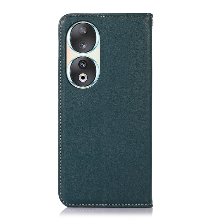 For Honor 90 KHAZNEH Nappa Top Layer Cowhide Leather Phone Case(Green)