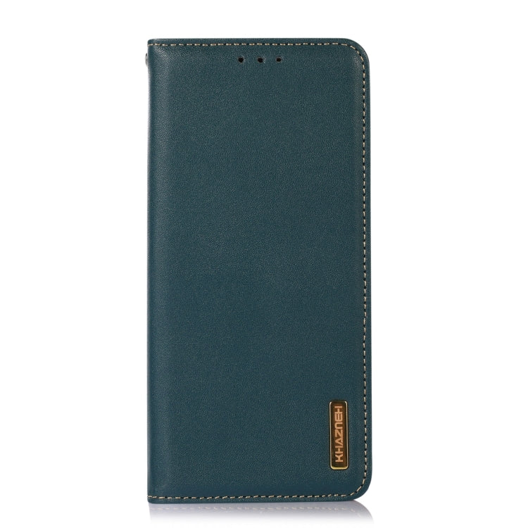 For Honor X6b KHAZNEH Nappa Top Layer Cowhide Leather Phone Case(Green)