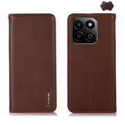 For Honor Play 60 Plus / 200 Smart KHAZNEH Nappa Top Layer Cowhide Leather Phone Case(Brown)