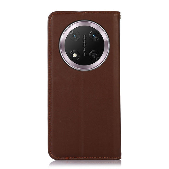 For Honor X9c 5G Global KHAZNEH Nappa Top Layer Cowhide Leather Phone Case(Brown)