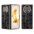 For Huawei Mate X3 Nano Plating Genuine Leather Mahjong Texture Phone Case(Black) - Huawei Cases by PMC TechLife | Online Shopping South Africa | PMC TechLife | Buy Now Pay Later Mobicred