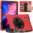 For Lenovo Tab P11 Silicone Hybrid PC Tablet Case with Grip & Shoulder Strap(Red) - Lenovo by PMC Jewellery | Online Shopping South Africa | PMC Jewellery | Buy Now Pay Later Mobicred