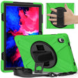 For Lenovo Tab P11 Silicone Hybrid PC Tablet Case with Grip & Shoulder Strap(Green) - Lenovo by PMC Jewellery | Online Shopping South Africa | PMC Jewellery | Buy Now Pay Later Mobicred