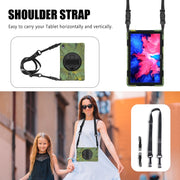 For Lenovo Tab P11 Silicone Hybrid PC Tablet Case with Grip & Shoulder Strap(Camouflage)