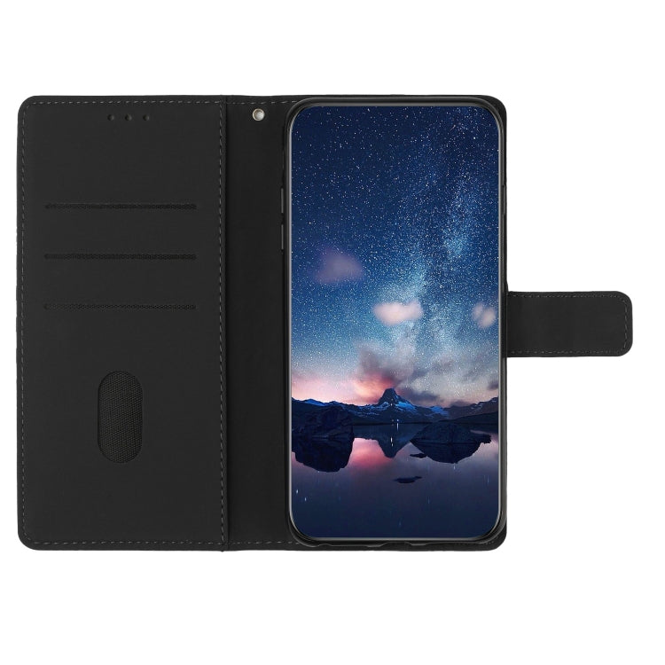 For iPhone 16 Pro Diamond Embossed Skin Feel Leather Phone Case(Black)