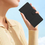 For iPhone 16 Pro Diamond Embossed Skin Feel Leather Phone Case(Black)