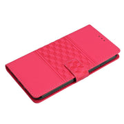 For iPhone 16e Diamond Embossed Skin Feel Leather Phone Case(Red)