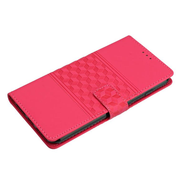 For iPhone 16e Diamond Embossed Skin Feel Leather Phone Case(Red)