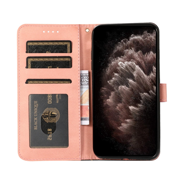 For iPhone 16 Dual-color Stitching Leather Phone Case(Black Rose Gold)