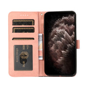 For iPhone 16 Dual-color Stitching Leather Phone Case(Black Rose Gold)