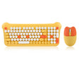 QW05 Mixed Color Portable 2.4G Wireless Keyboard Mouse Set(Yellow) - free shipping - PMC TechLife - Order now!