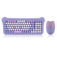 QW05 Mixed Color Portable 2.4G Wireless Keyboard Mouse Set(Purple) - free shipping - PMC TechLife - Order now!