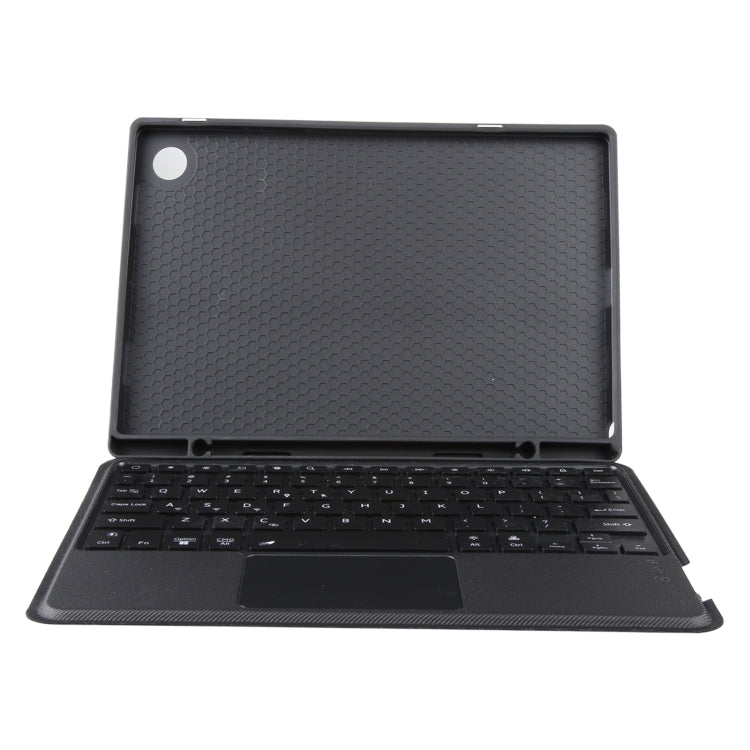 TA08B-AS Pivot Backlight Lower Pen Slot Bluetooth Keyboard Leather Case For Samsung Galaxy Tab A8 10.5/X205/X200(Black)