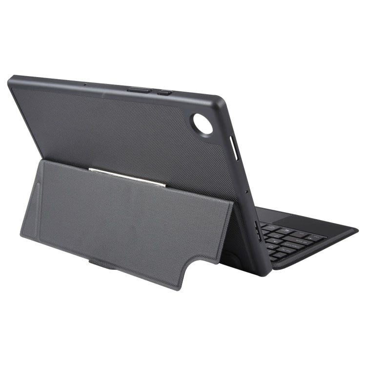TA08B-AS Pivot Backlight Lower Pen Slot Bluetooth Keyboard Leather Case For Samsung Galaxy Tab A8 10.5/X205/X200(Black)