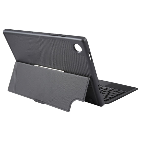TA08B-AS Pivot Backlight Lower Pen Slot Bluetooth Keyboard Leather Case For Samsung Galaxy Tab A8 10.5/X205/X200(Black)