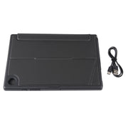 TA08B-AS Pivot Backlight Lower Pen Slot Bluetooth Keyboard Leather Case For Samsung Galaxy Tab A8 10.5/X205/X200(Black)