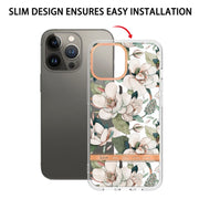 For iPhone 16 Pro Max Flowers and Plants Series IMD TPU Phone Case(Green Gardenia)