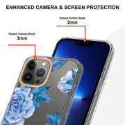 For iPhone 16 Pro Flowers and Plants Series IMD TPU Phone Case(Orchid Peony)