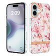 For iPhone 16 Plus Flowers and Plants Series IMD TPU Phone Case(Pink Gardenia) - free shipping - PMC TechLife - Order now!