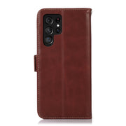 For Samsung Galaxy S24 Ultra Crazy Horse Top Layer Cowhide Leather Phone Case(Brown)