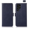 For Samsung Galaxy S24 Ultra Crazy Horse Top Layer Cowhide Leather Phone Case(Blue) - Galaxy S24 Ultra 5G Cases by PMC Jewellery | Online Shopping South Africa | PMC Jewellery | Buy Now Pay Later Mobicred