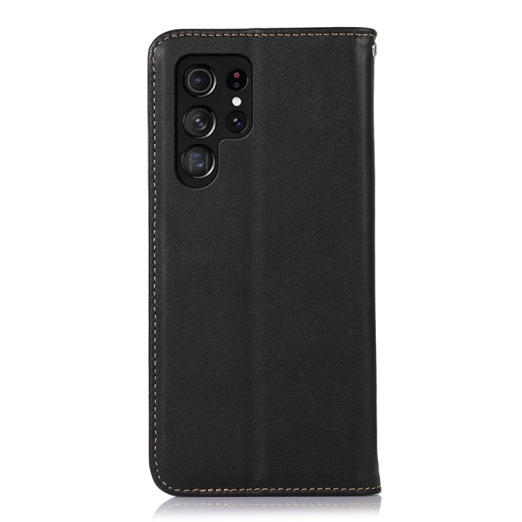 For Samsung Galaxy S24 Ultra KHAZNEH Nappa Top Layer Cowhide Leather Phone Case(Black)