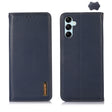 For Samsung Galaxy S24 KHAZNEH Nappa Top Layer Cowhide Leather Phone Case(Blue) - Galaxy Phone Cases by PMC Jewellery | Online Shopping South Africa | PMC Jewellery | Buy Now Pay Later Mobicred