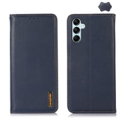 For Samsung Galaxy S24 KHAZNEH Nappa Top Layer Cowhide Leather Phone Case(Blue)