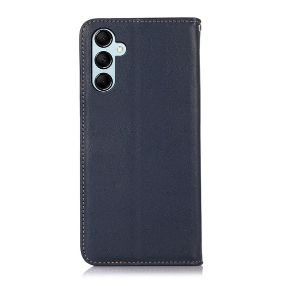 For Samsung Galaxy S24 KHAZNEH Nappa Top Layer Cowhide Leather Phone Case(Blue)
