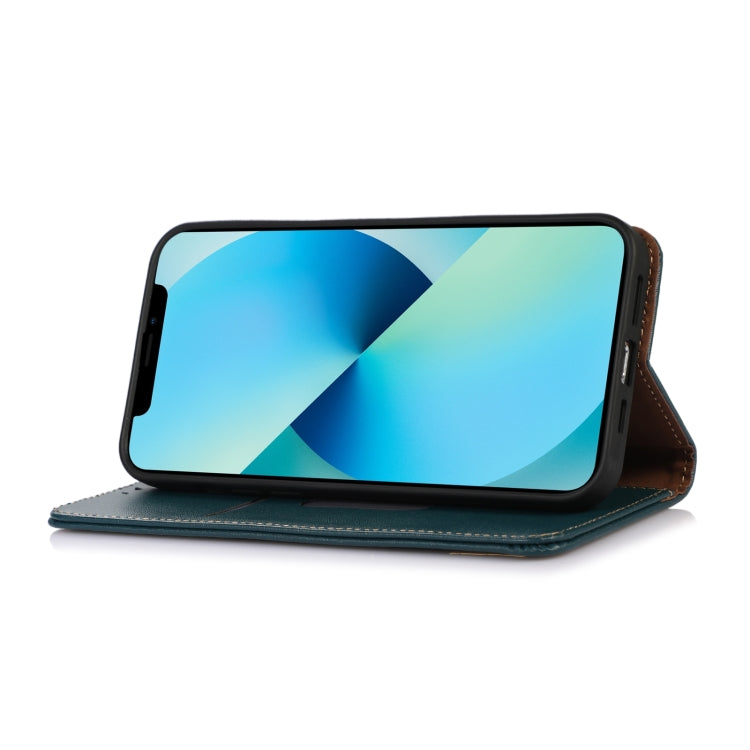For Samsung Galaxy S24+ KHAZNEH Nappa Top Layer Cowhide Leather Phone Case(Green)