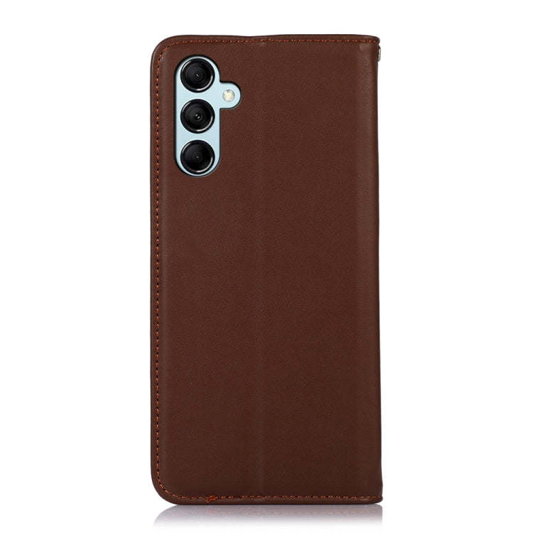 For Samsung Galaxy S24+ KHAZNEH Nappa Top Layer Cowhide Leather Phone Case(Brown)