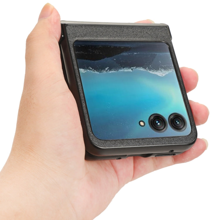 For Motorola Moto Razr 40 Ultra Sandskin Texture Phone Case(Black)