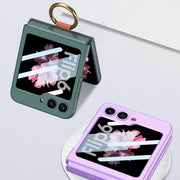 For Samsung Galaxy Z Flip6 GKK Integrated Ultrathin Shockproof Phone Case with Ring Wrist Strap(Green)