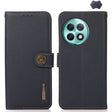 For OnePlus Ace 2 Pro KHAZNEH Custer Genuine Leather RFID Phone Case(Blue) - OnePlus Cases by PMC TechLife | Online Shopping South Africa | PMC TechLife | Buy Now Pay Later Mobicred