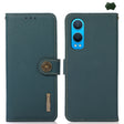 For OnePlus CE4 Lite KHAZNEH Custer Genuine Leather RFID Phone Case(Green) - OnePlus Cases by PMC TechLife | Online Shopping South Africa | PMC TechLife | Buy Now Pay Later Mobicred