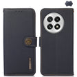 For OnePlus 13 KHAZNEH Custer Genuine Leather RFID Phone Case(Blue) - OnePlus Cases by PMC TechLife | Online Shopping South Africa | PMC TechLife | Buy Now Pay Later Mobicred